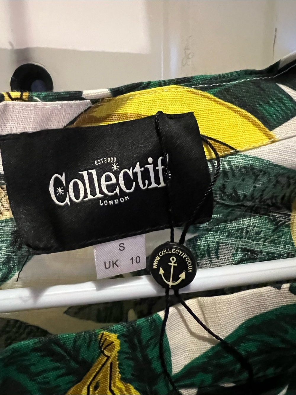 Collectif Green, Yellow & Black Tropical Banana Skirt